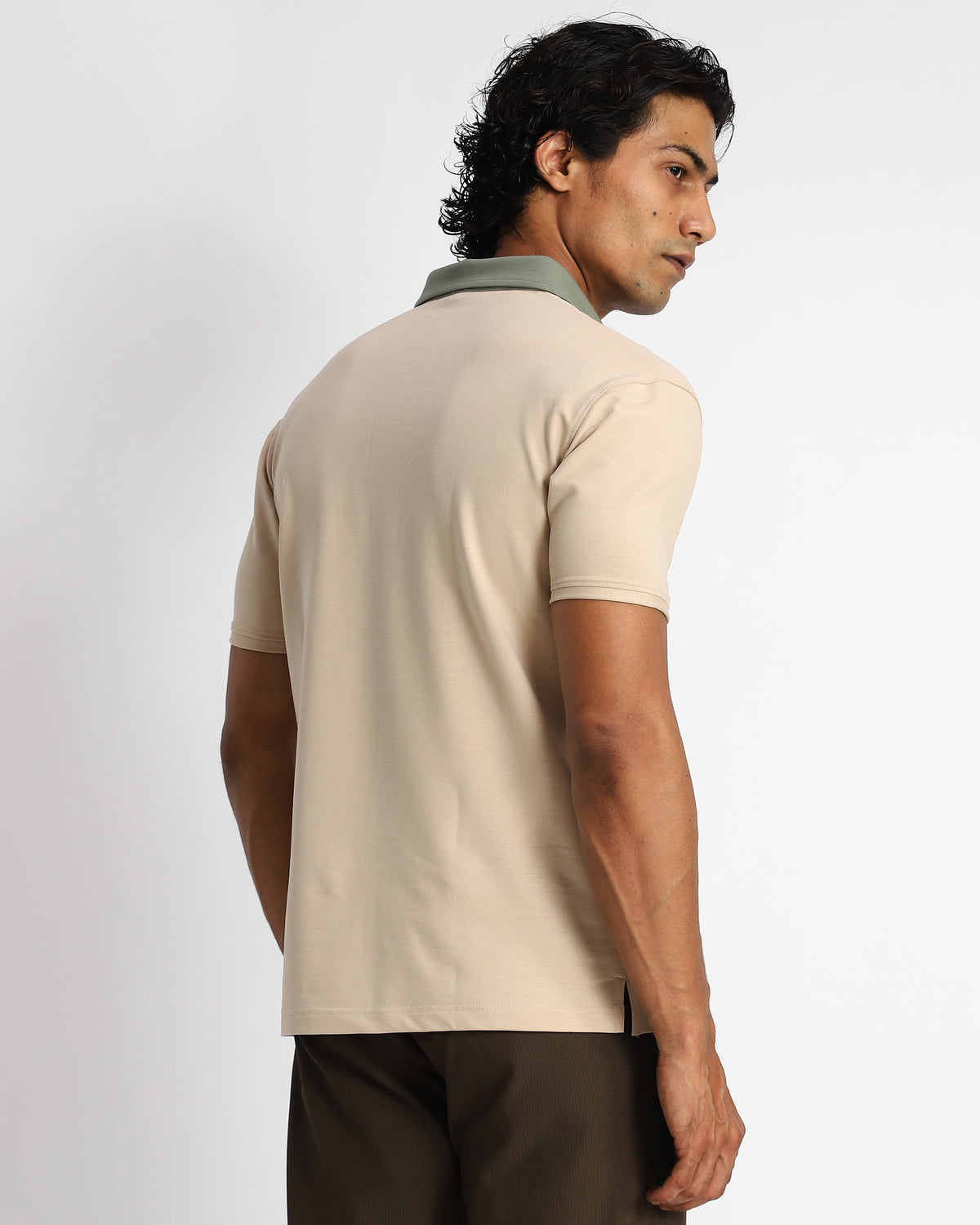 EverSharp Polo - No Ironing Needed - Beige - Nautica Shirt Collar