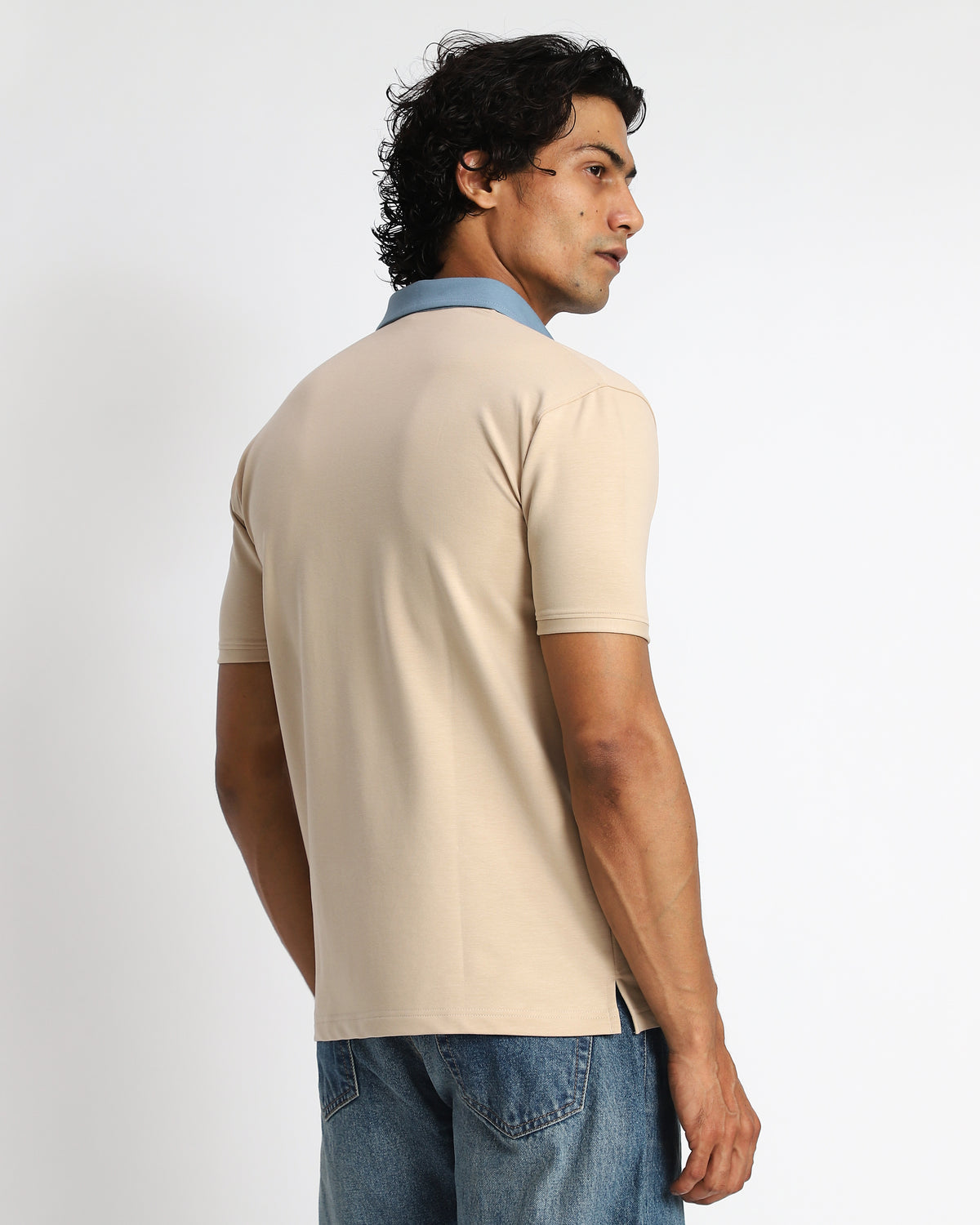 EverSharp Polo - No Ironing Needed - Beige - Sky Shirt Collar