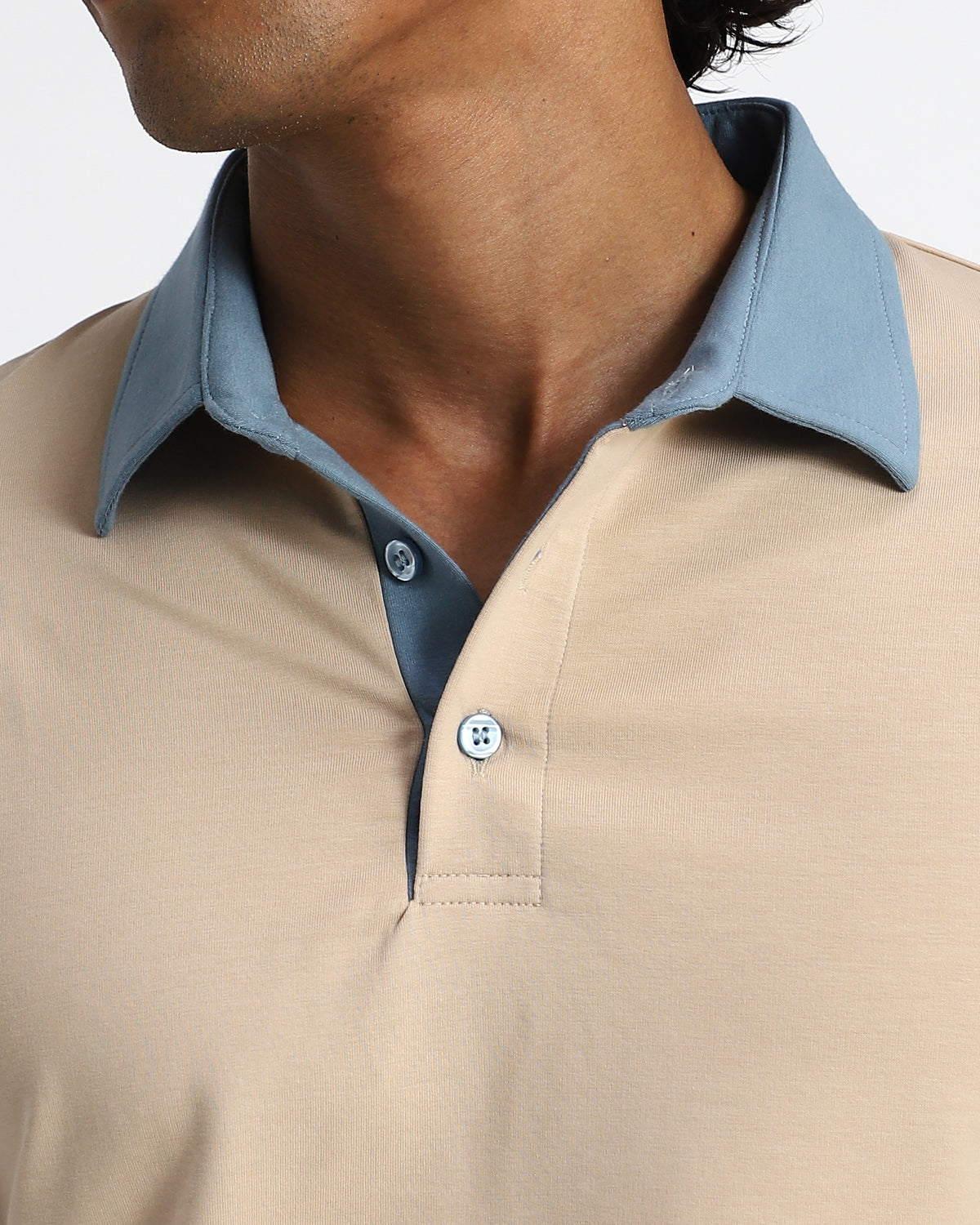 EverSharp Polo - No Ironing Needed - Beige - Sky Shirt Collar
