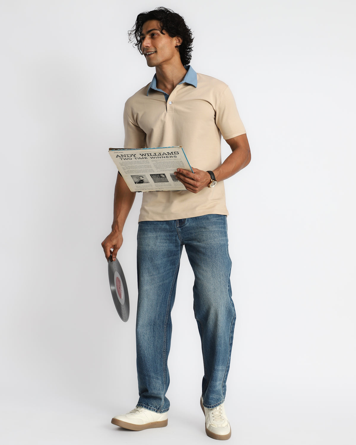 EverSharp Polo - No Ironing Needed - Beige - Sky Shirt Collar