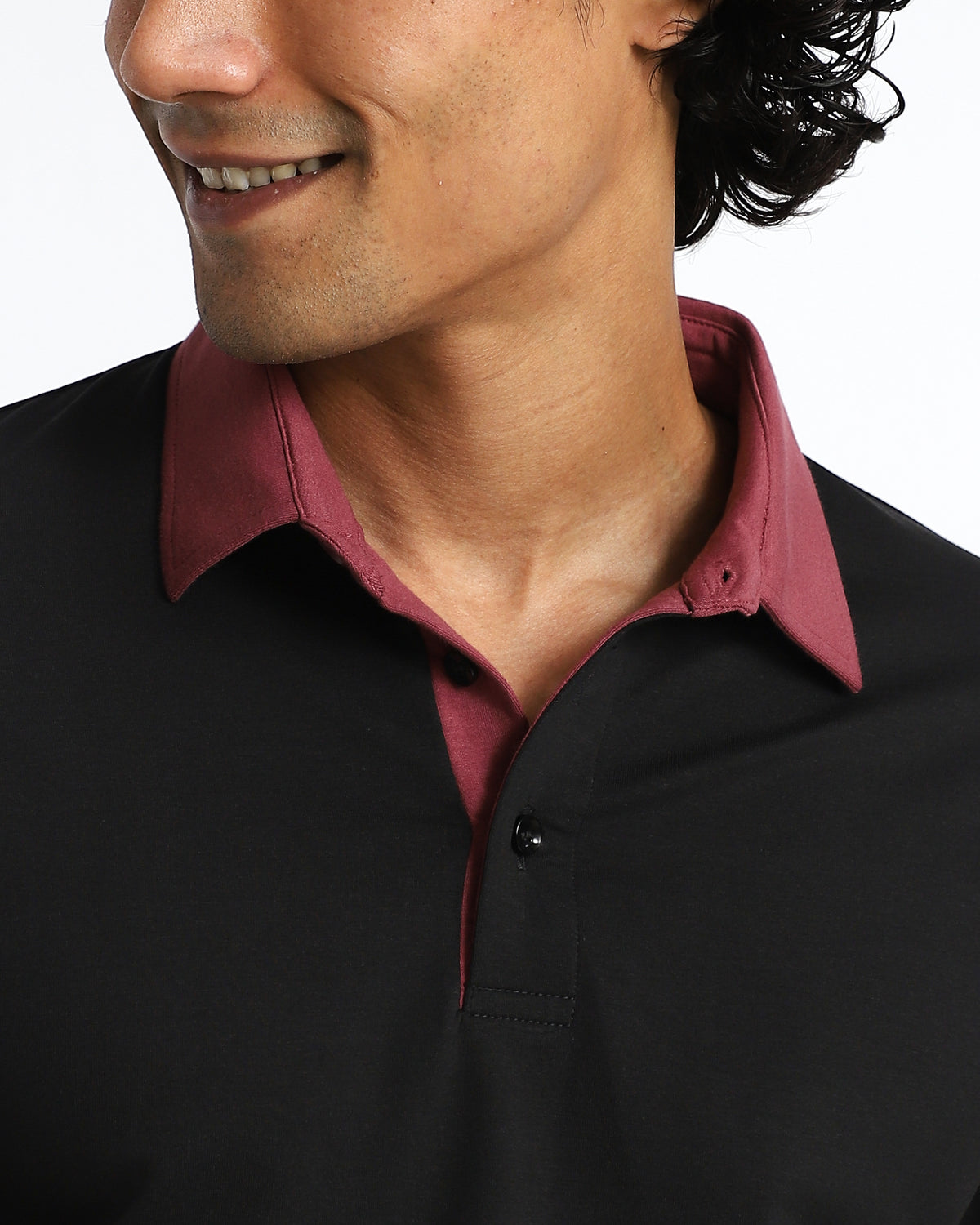 EverSharp Polo - No Ironing Needed - Black - Rosewood Shirt Collar