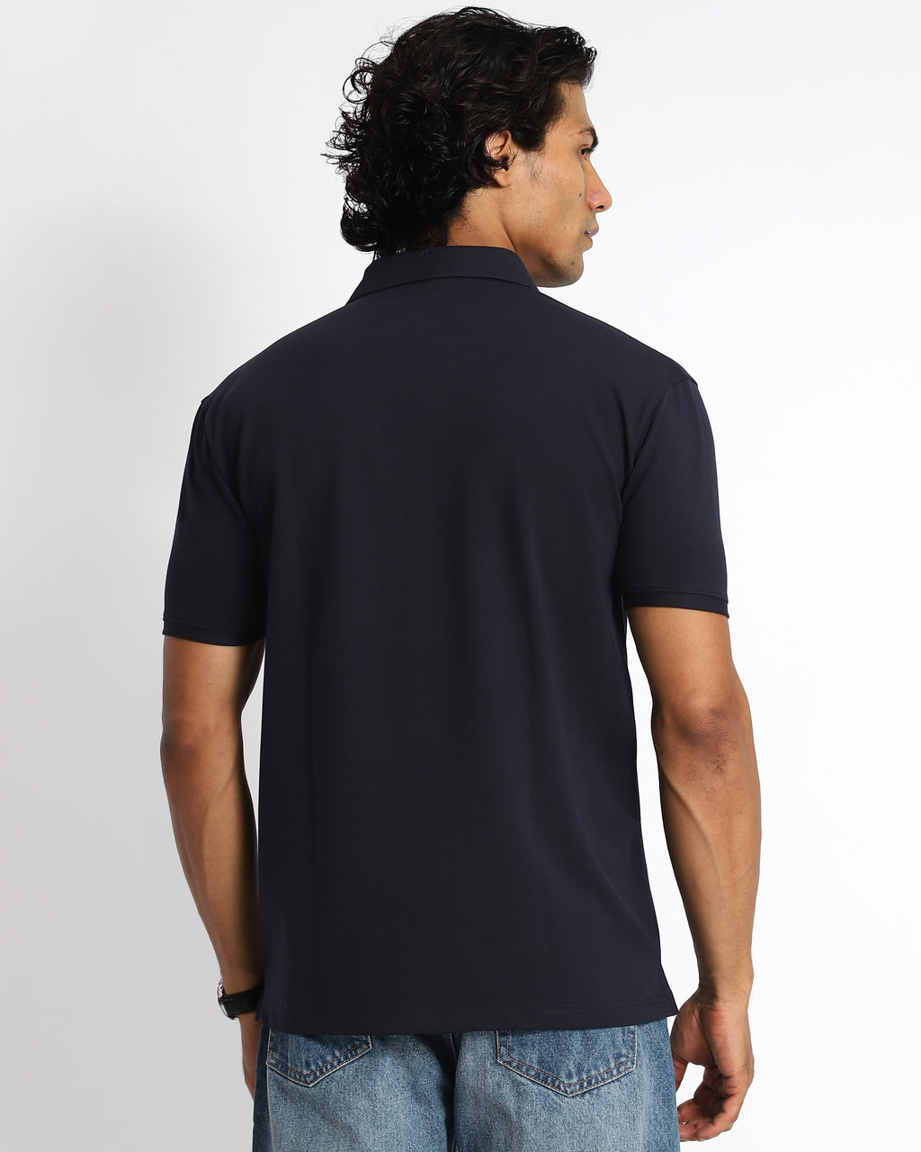 EverSharp Polo - No Ironing Needed - Navy Shirt-Collar