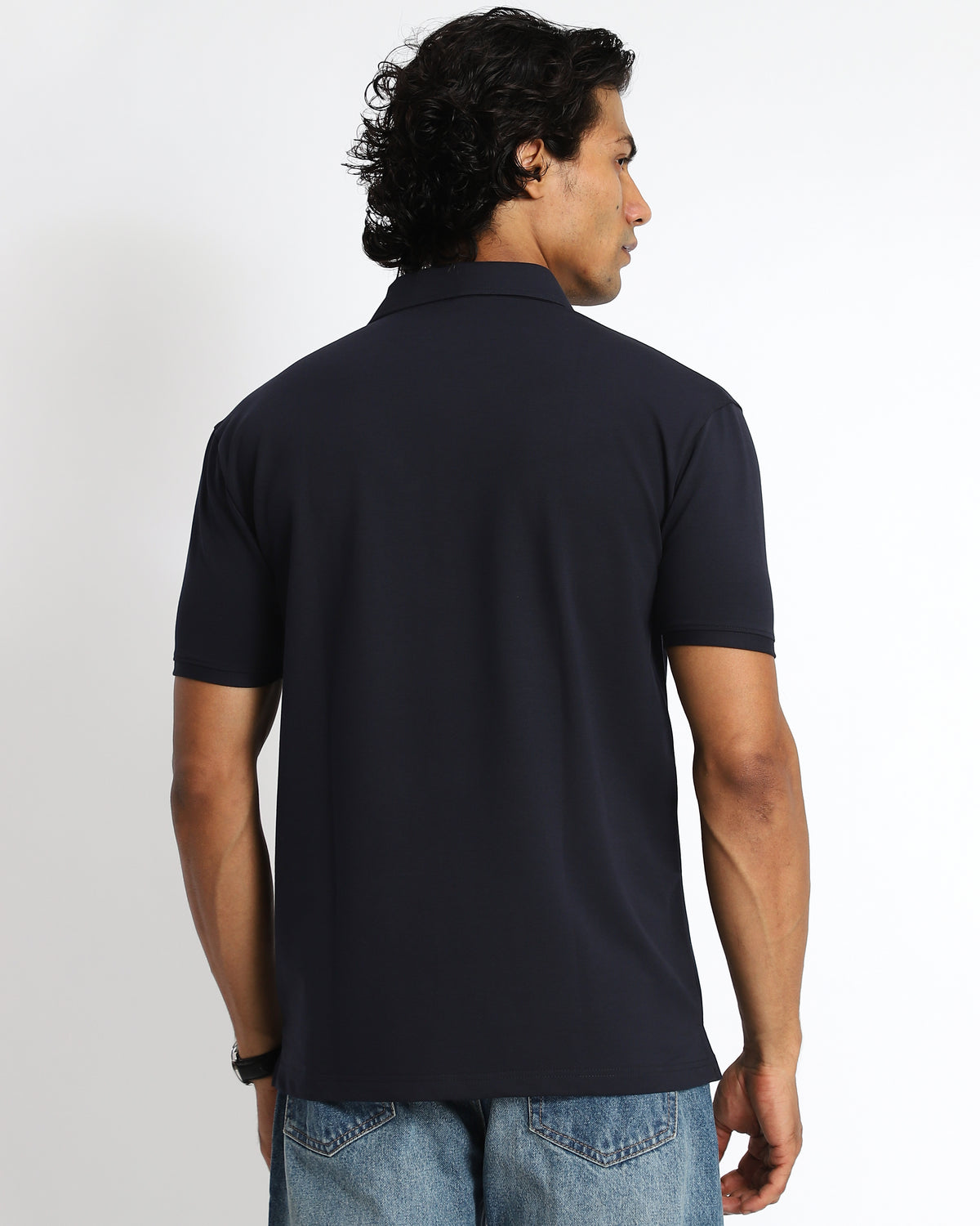 EverSharp Polo - No Ironing Needed - Navy Shirt-Collar