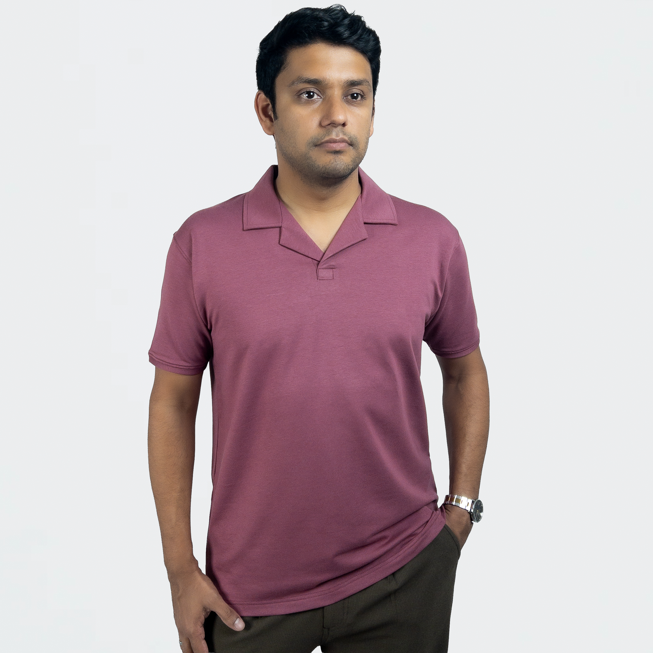EverSharp Polo - No Ironing Needed - Rosewood Cuban Collar