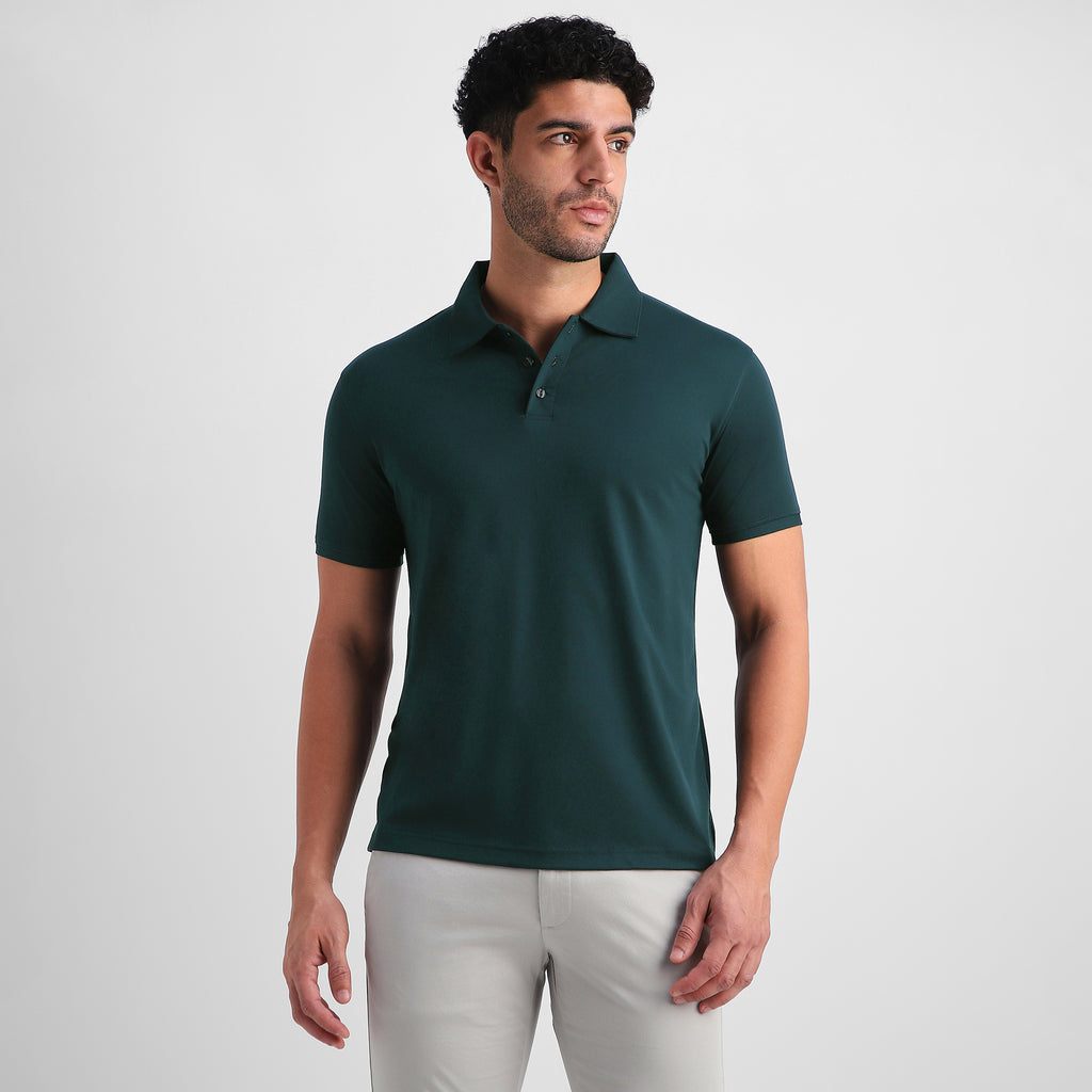 Midnight Flat-Collar Polo