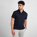 Navy Shirt-Collar Polo