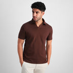 Coffee V-Neck Polo