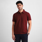 Burgundy Quarter-Zip Polo