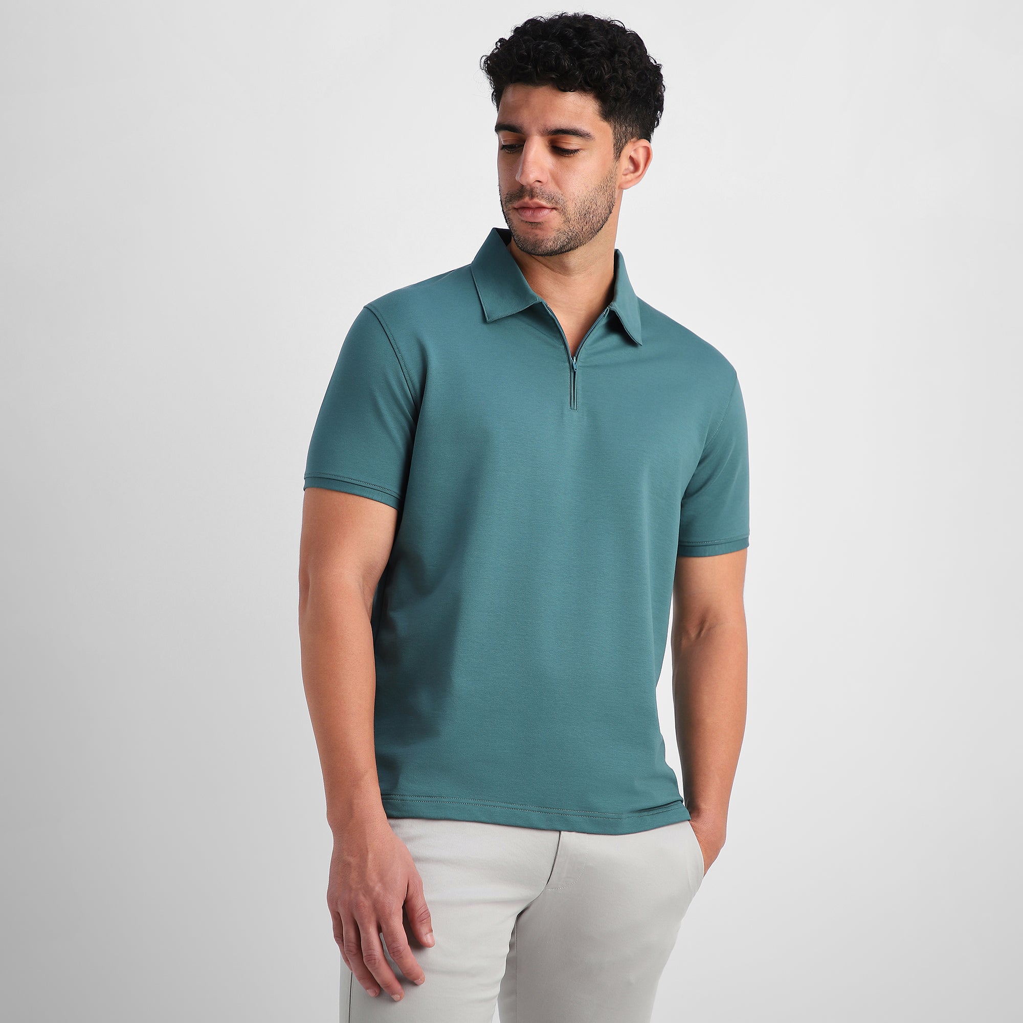 Emerald Quarter-Zip Polo