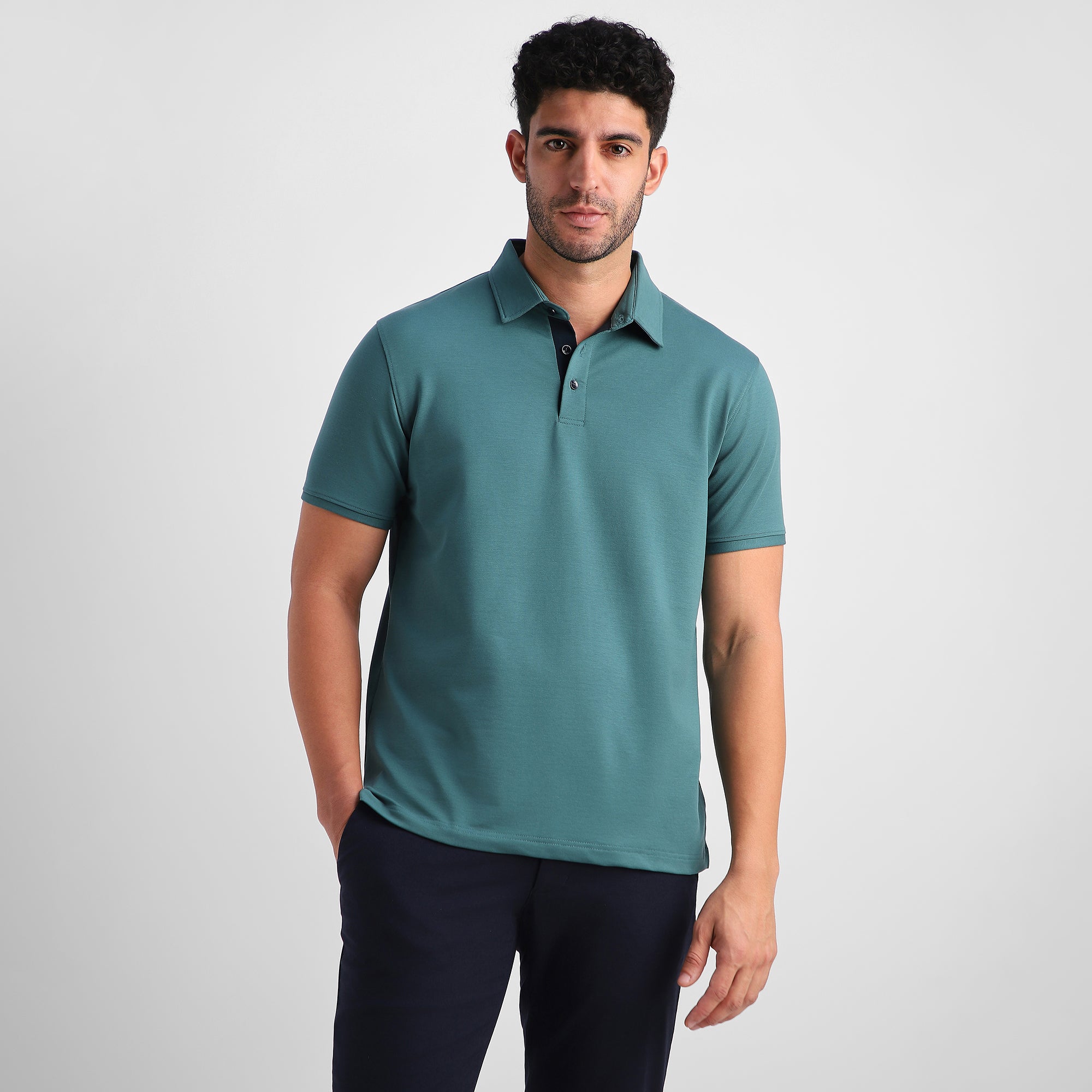 Emerald Shirt-Collar Polo
