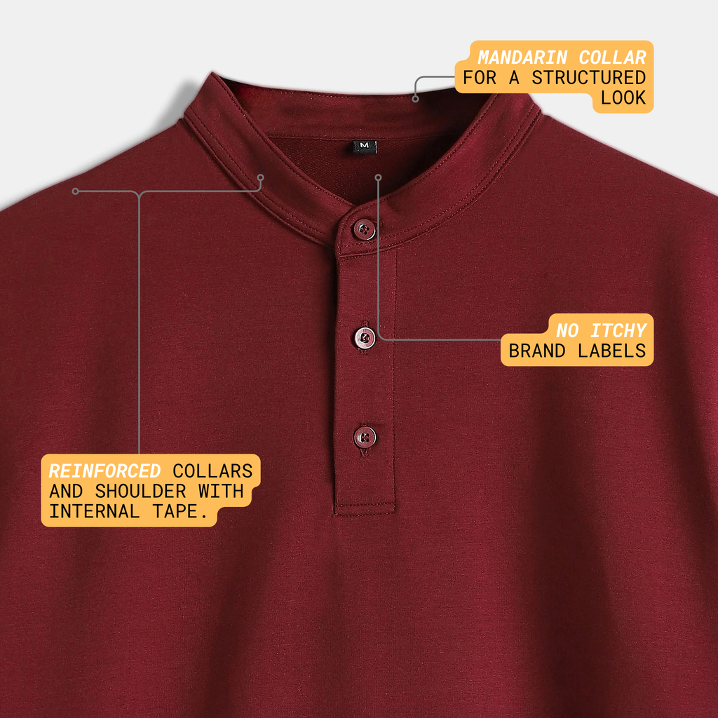 Burgundy Mandarin Polo