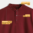 Burgundy Mandarin Polo