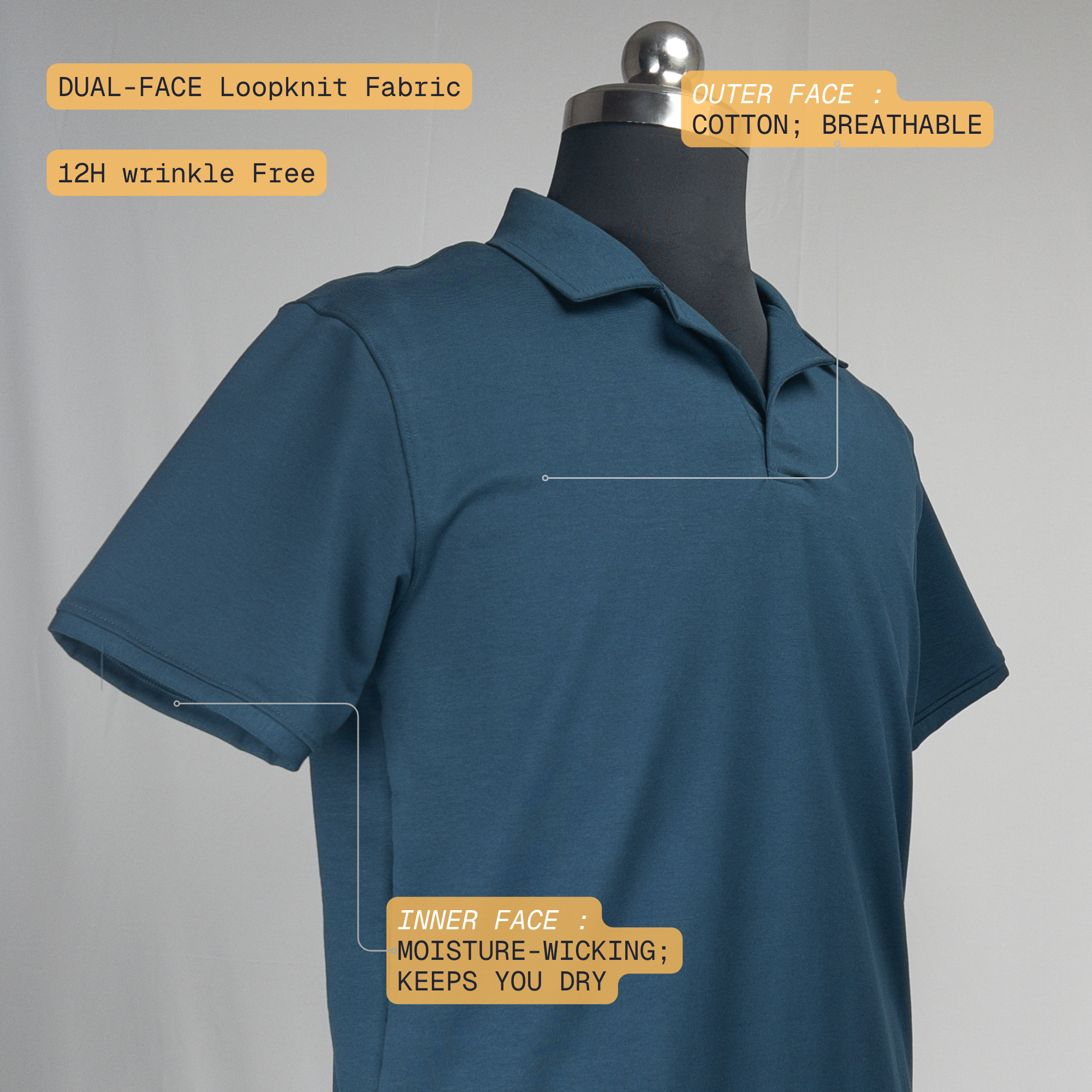 Airforce Cuban- Collar Polo