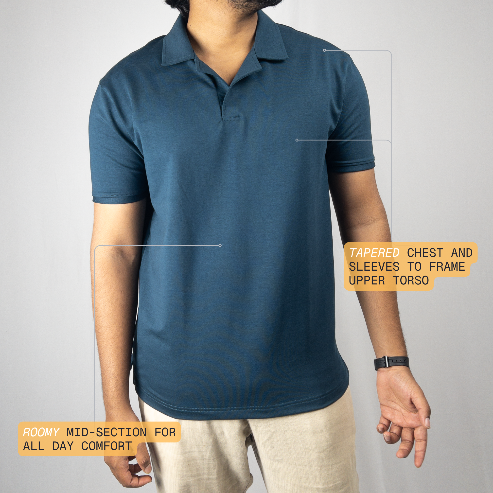 Airforce Cuban- Collar Polo