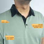 Dual Tone Nautica-Black Shirt-Collar Polo