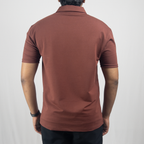 Mocha V-Neck Polo