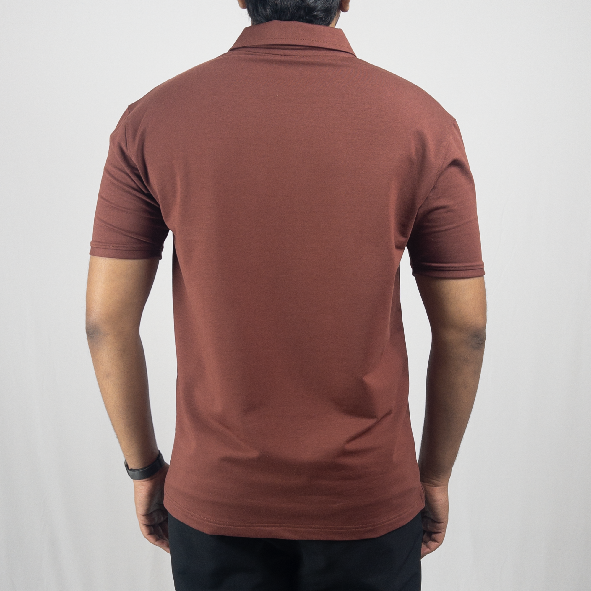 Mocha V-Neck Polo
