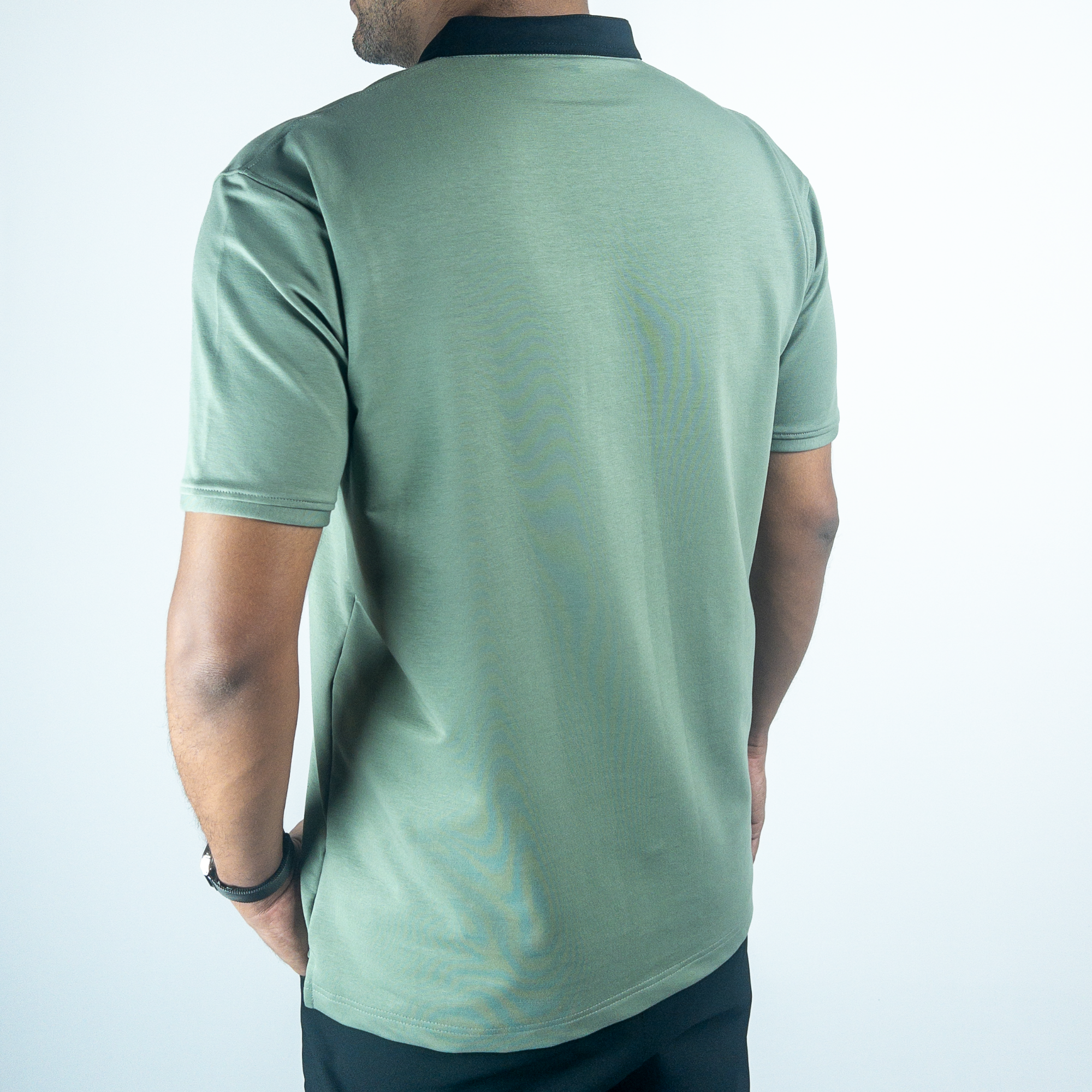 EverSharp Polo - No Ironing Needed - Nautica+Black Mandarin Collar
