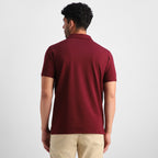 Burgundy Shirt-Collar Polo