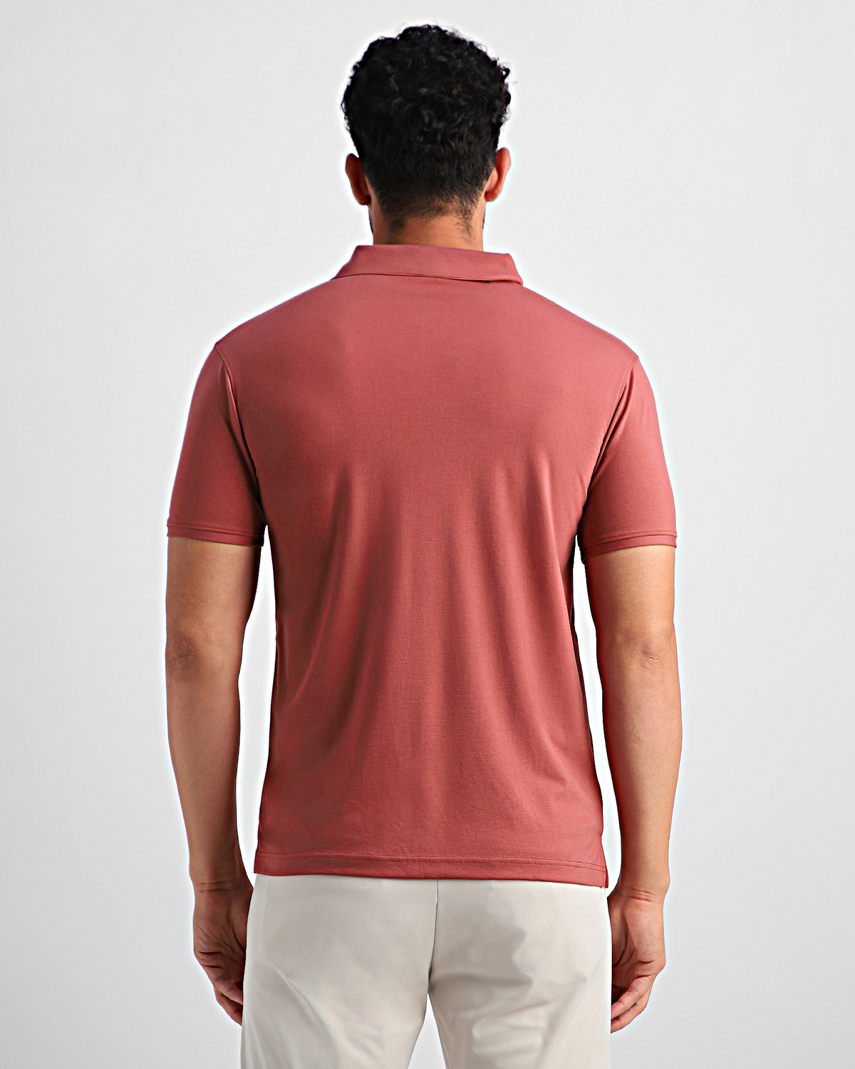 SoftForm Polo - Casual Comfort - Salmon Flat-Collar