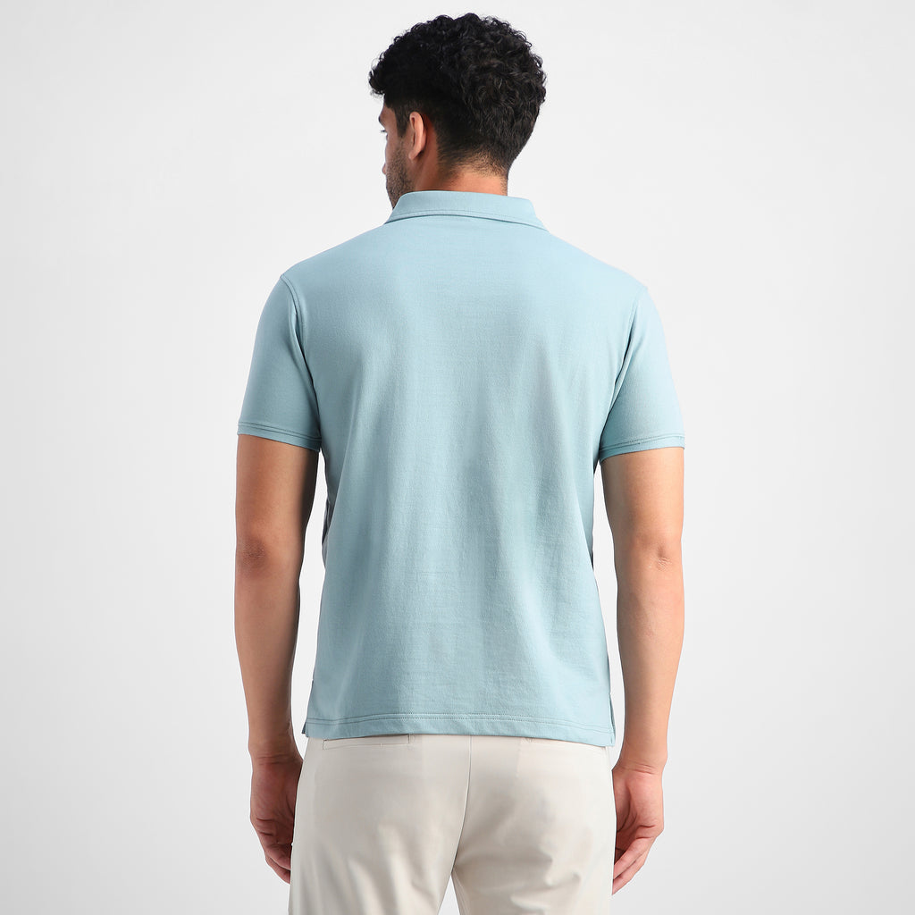 Sage Shirt-Collar Polo