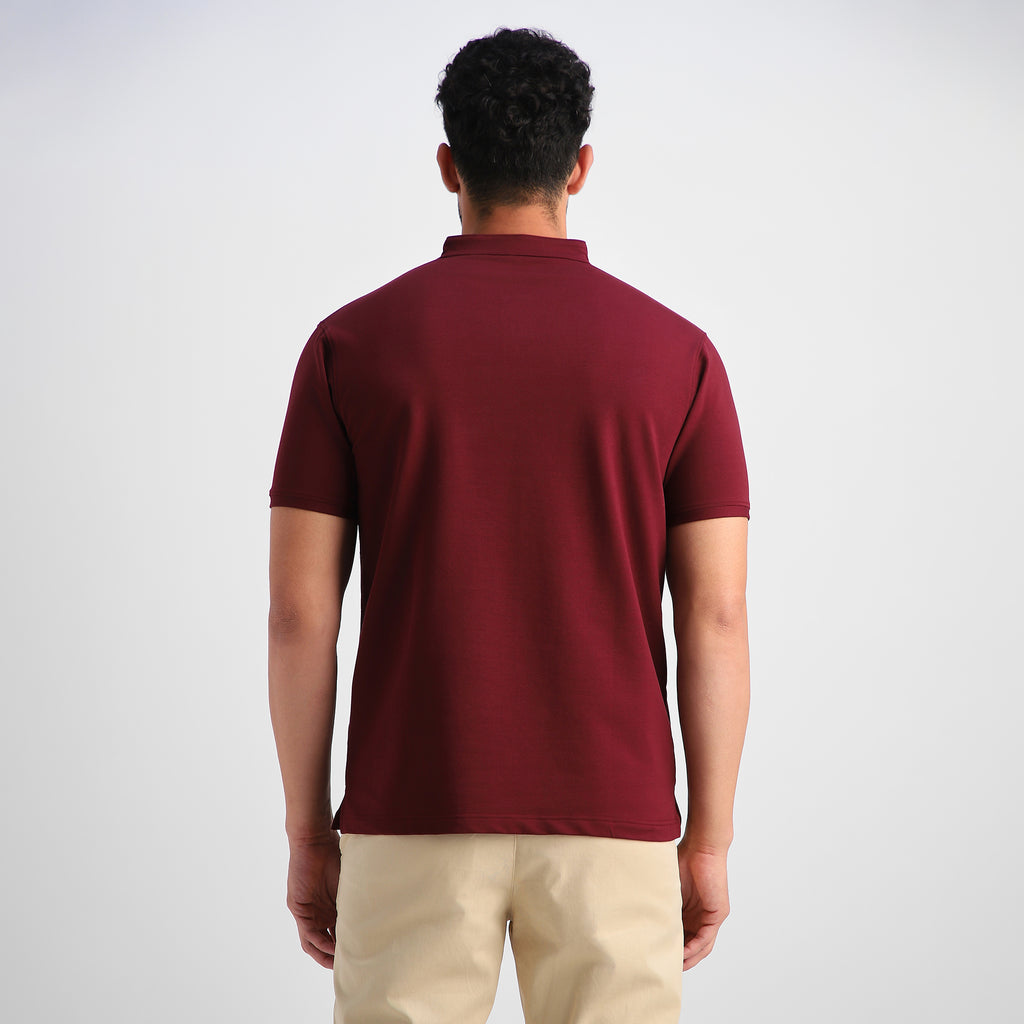 Burgundy Mandarin Polo