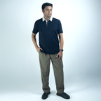 EverSharp Polo - No Ironing Needed - Navy + White Shirt-Collar