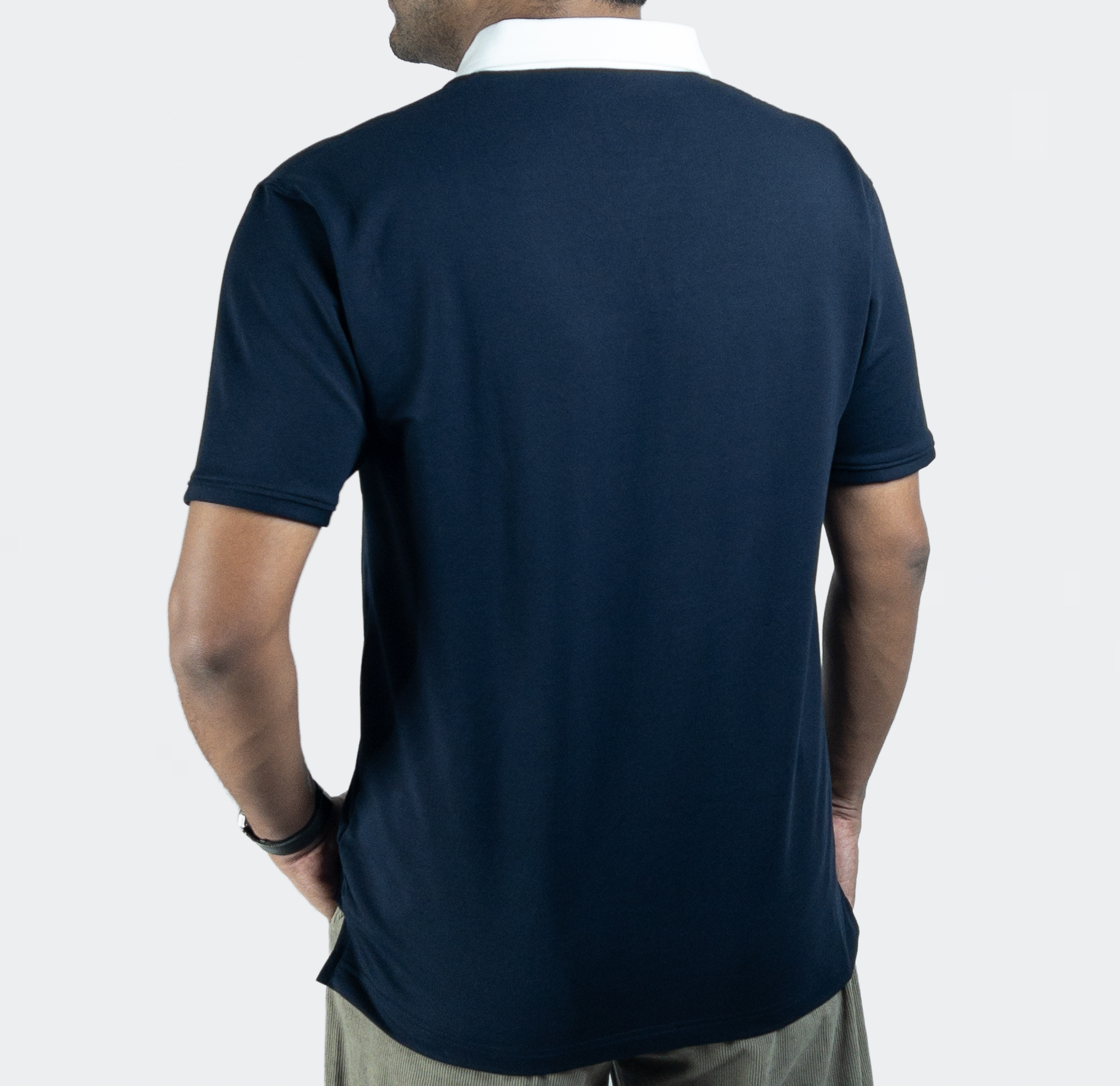 EverSharp Polo - No Ironing Needed - Navy + White Shirt-Collar