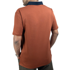EverSharp Polo - No Ironing Needed - Rust + Navy - Shirt Collar