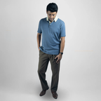 Aerotex Textured Polo - Cobalt + Butter Shirt-Collar