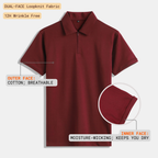 Burgundy Quarter-Zip Polo