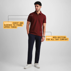 Burgundy Quarter-Zip Polo