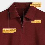 Burgundy Quarter-Zip Polo