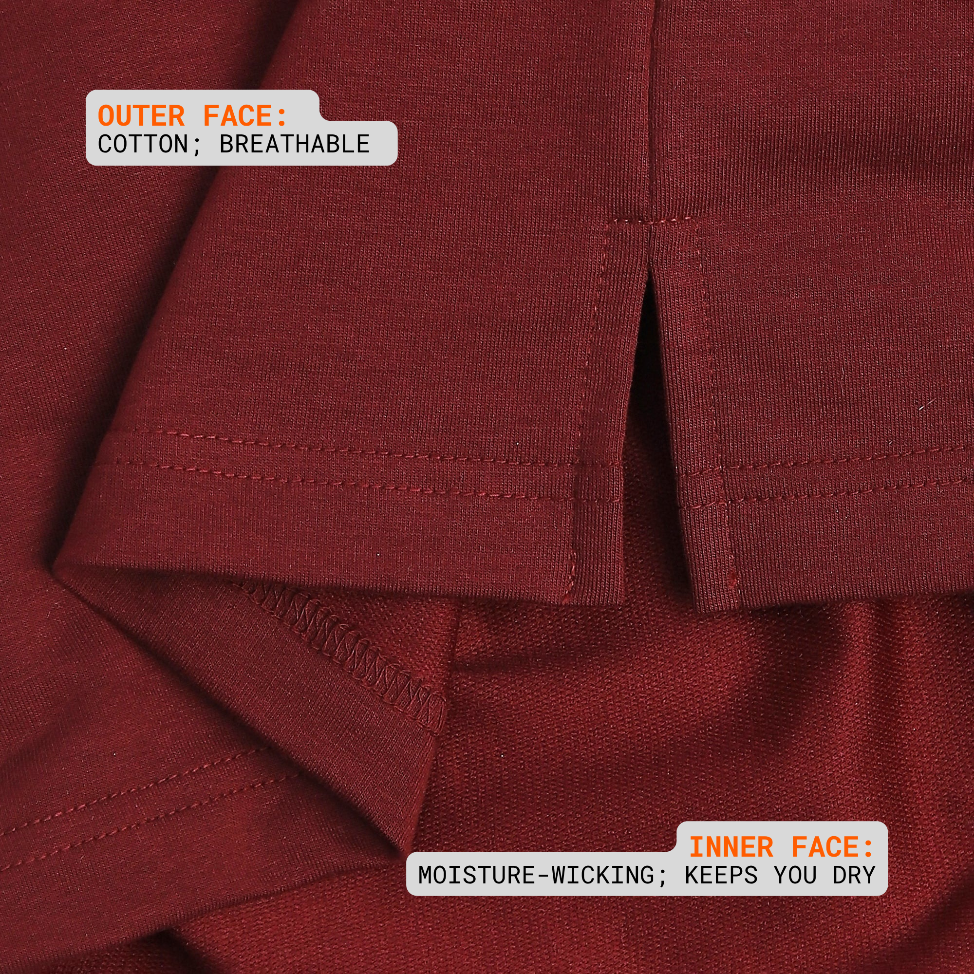 Burgundy Quarter-Zip Polo
