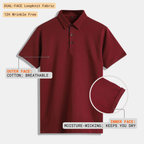 Burgundy Shirt-Collar Polo