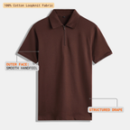 Coffee Quarter-Zip Polo