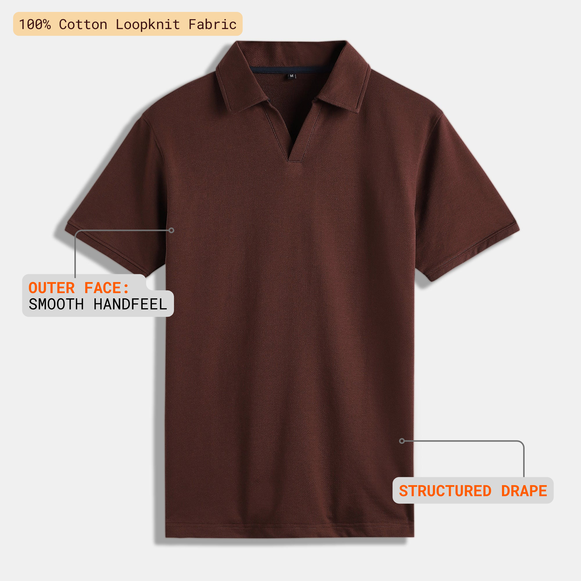 Coffee V-Neck Polo