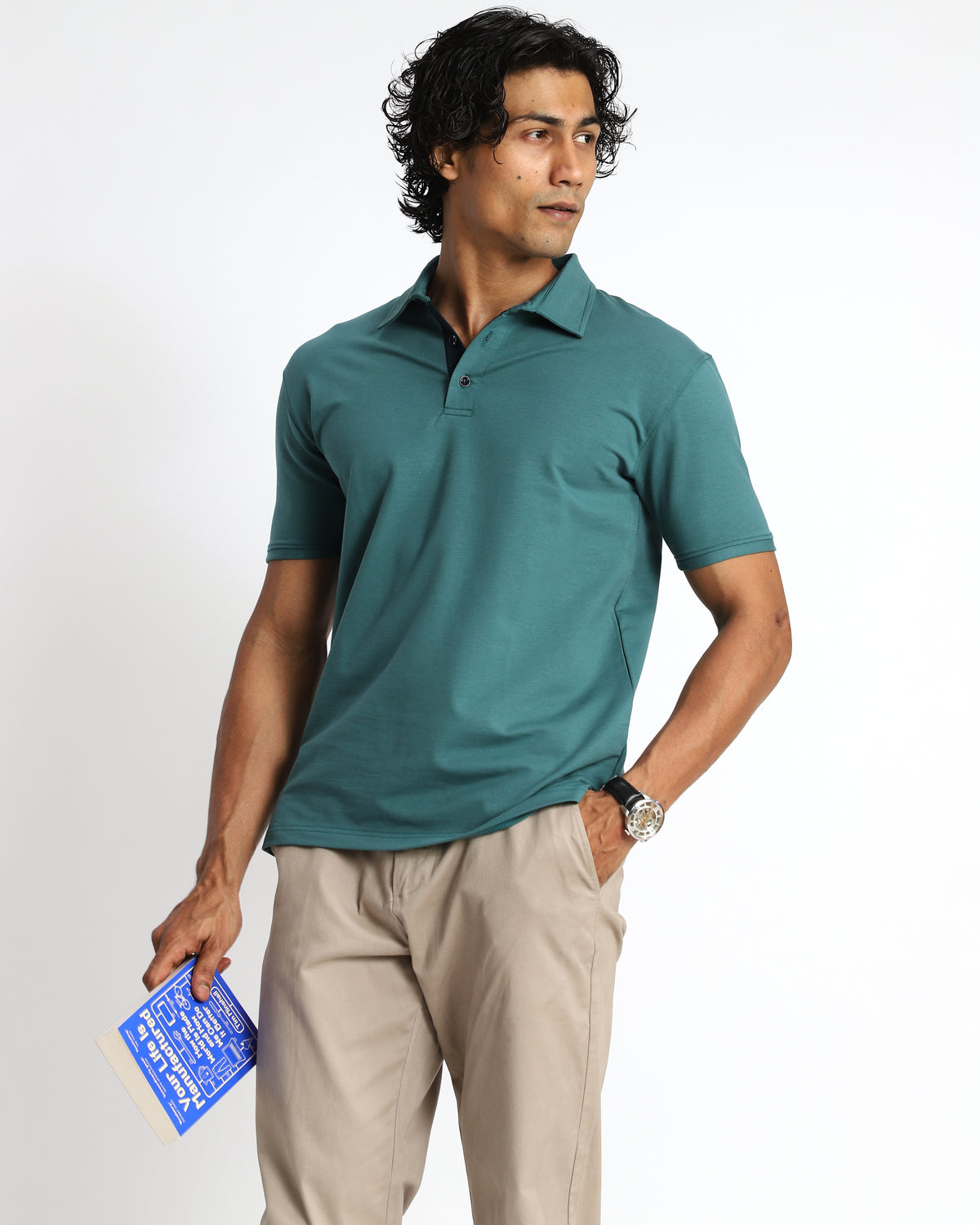EverSharp Polo - No Ironing Needed - Emerald Shirt-Collar
