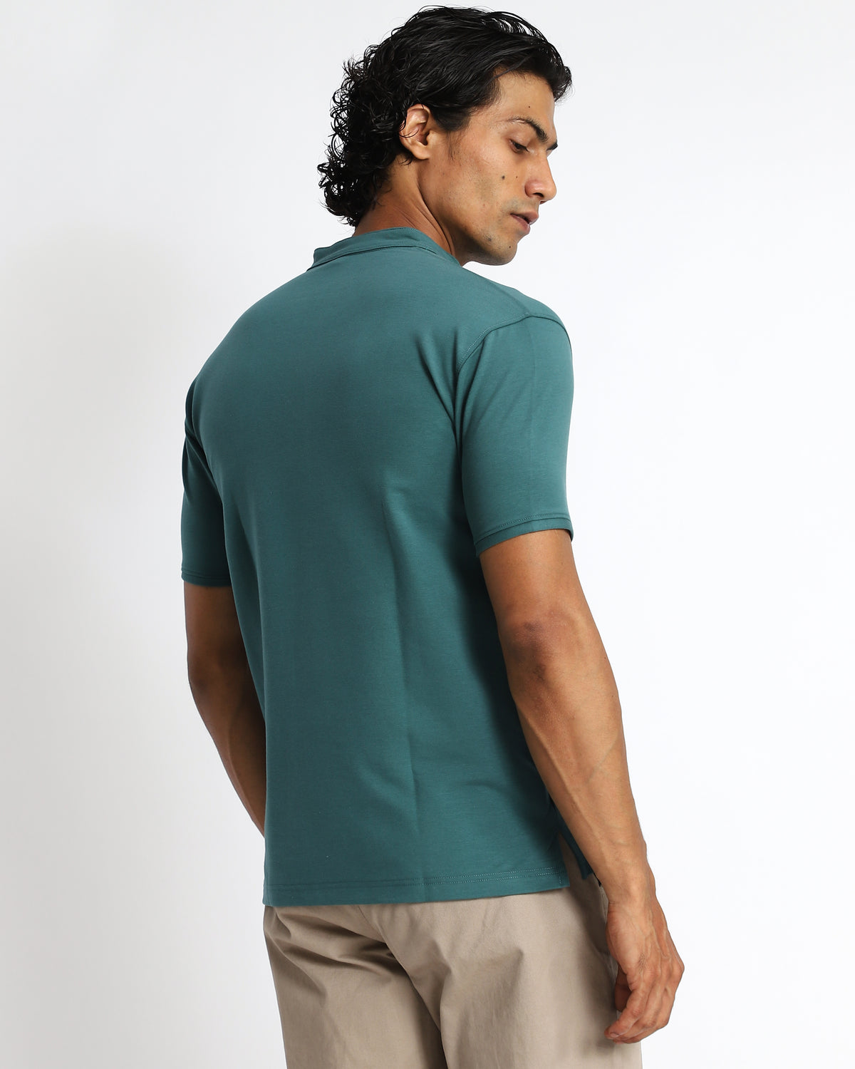 EverSharp Polo - No Ironing Needed - Emerald Mandarin Polo Collar