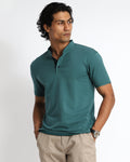 EverSharp Polo - No Ironing Needed - Emerald Mandarin Polo Collar