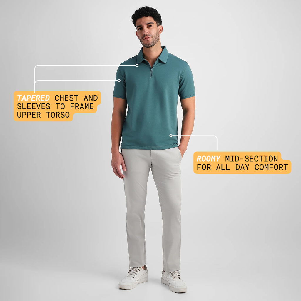 Emerald Quarter-Zip Polo