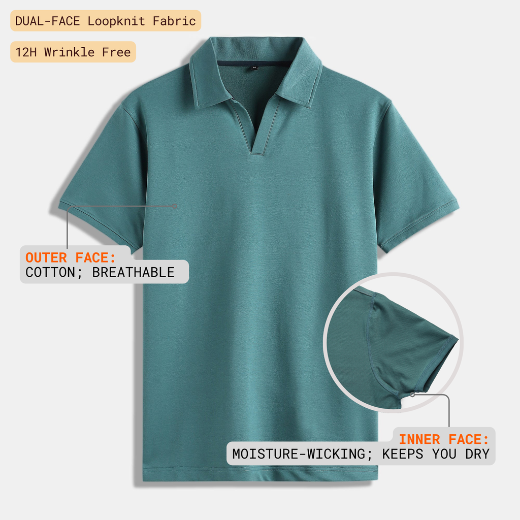 Emerald V-Neck Polo
