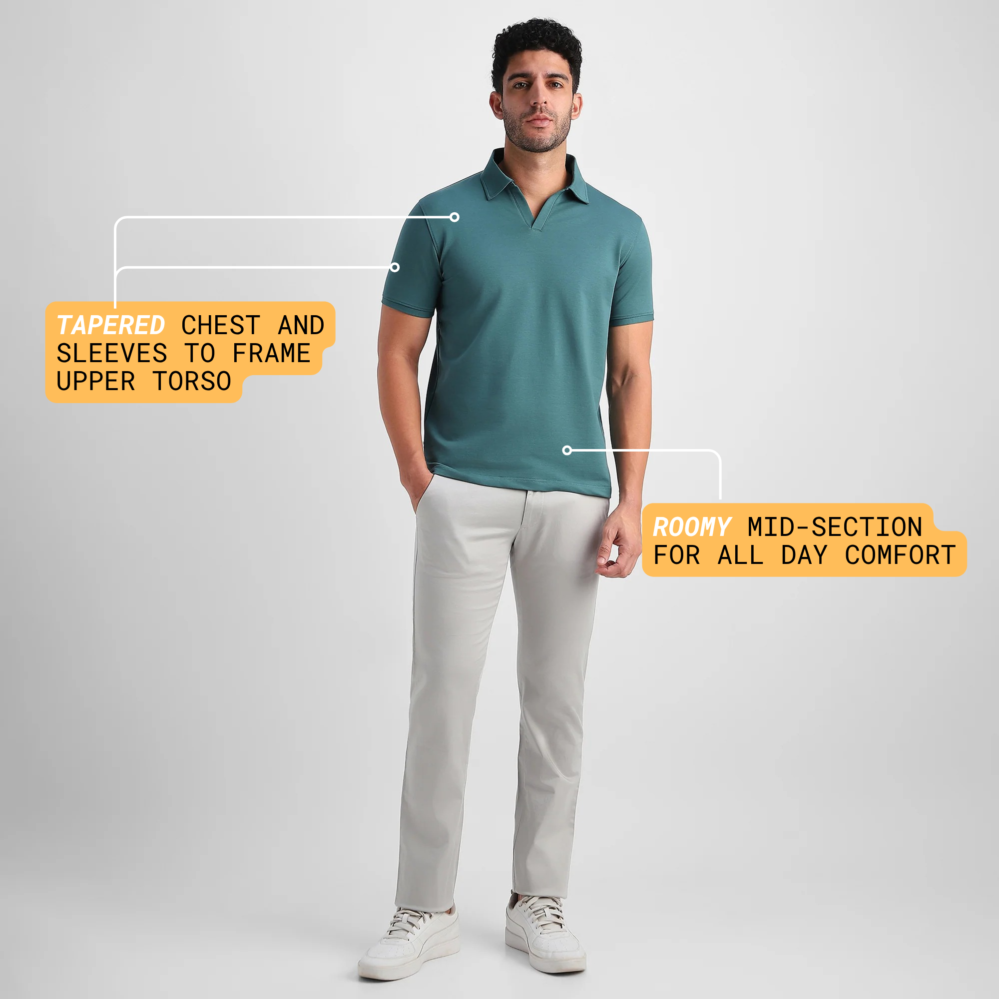 Emerald V-Neck Polo