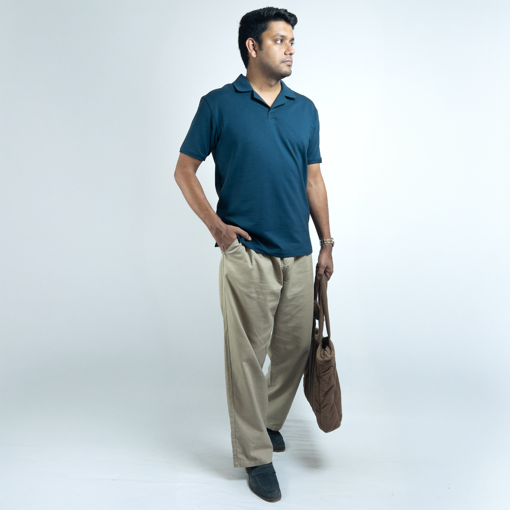 EverSharp Polo - No Ironing Needed - Airforce Cuban Collar