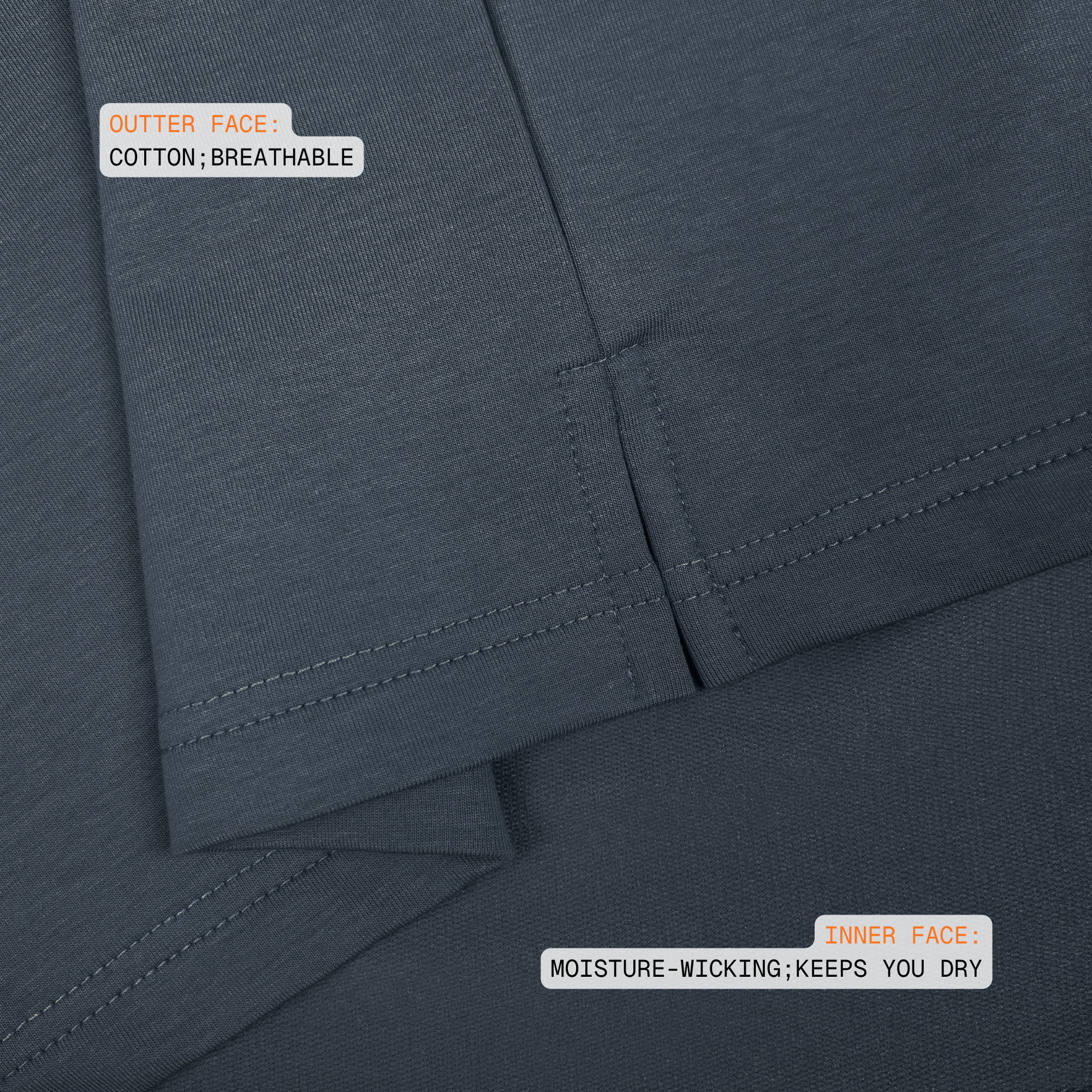 EverSharp Polo - No Ironing Needed - Navy + White Shirt-Collar