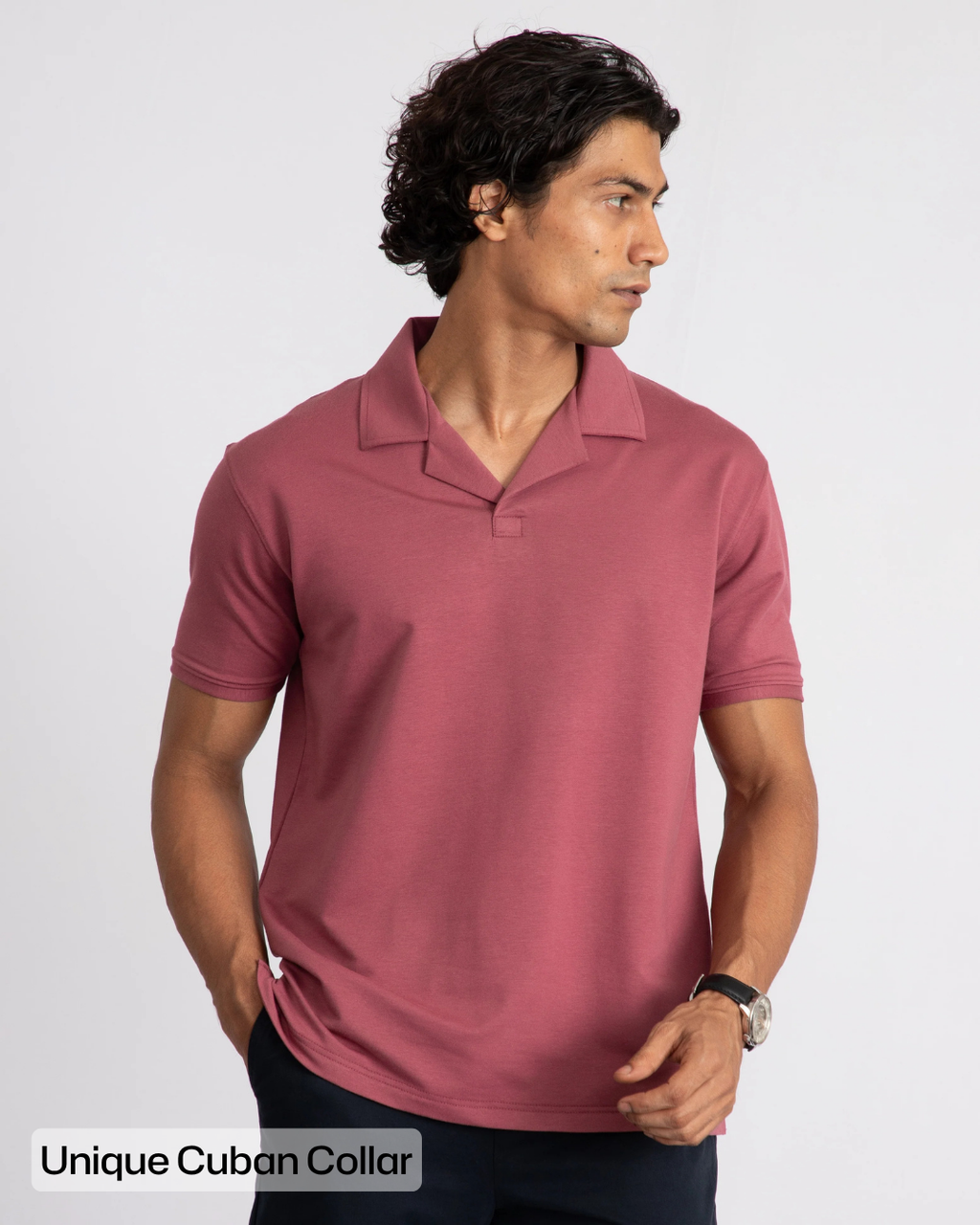 EverSharp Polo - No Ironing Needed - Rosewood Cuban Collar