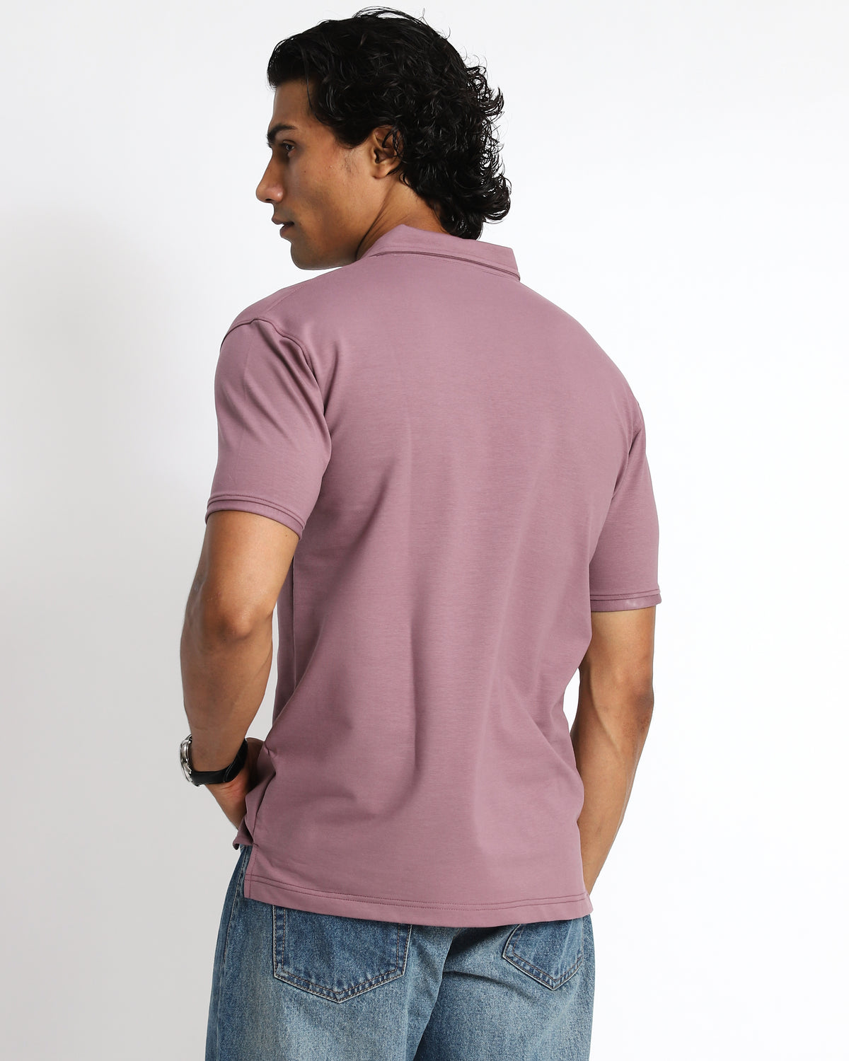 EverSharp Polo - No Ironing Needed - Mauve Shirt-Collar