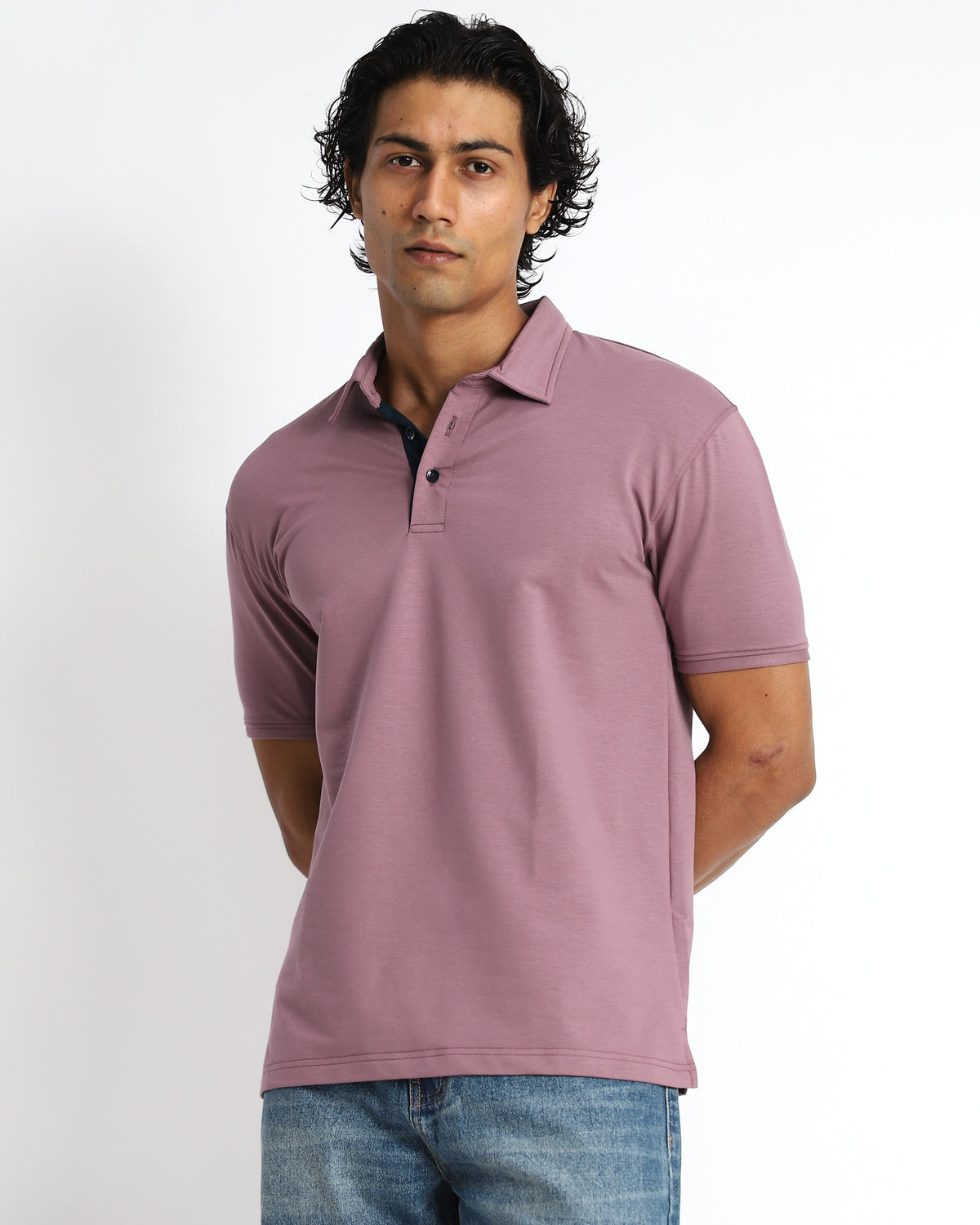 EverSharp Polo - No Ironing Needed - Mauve Shirt-Collar