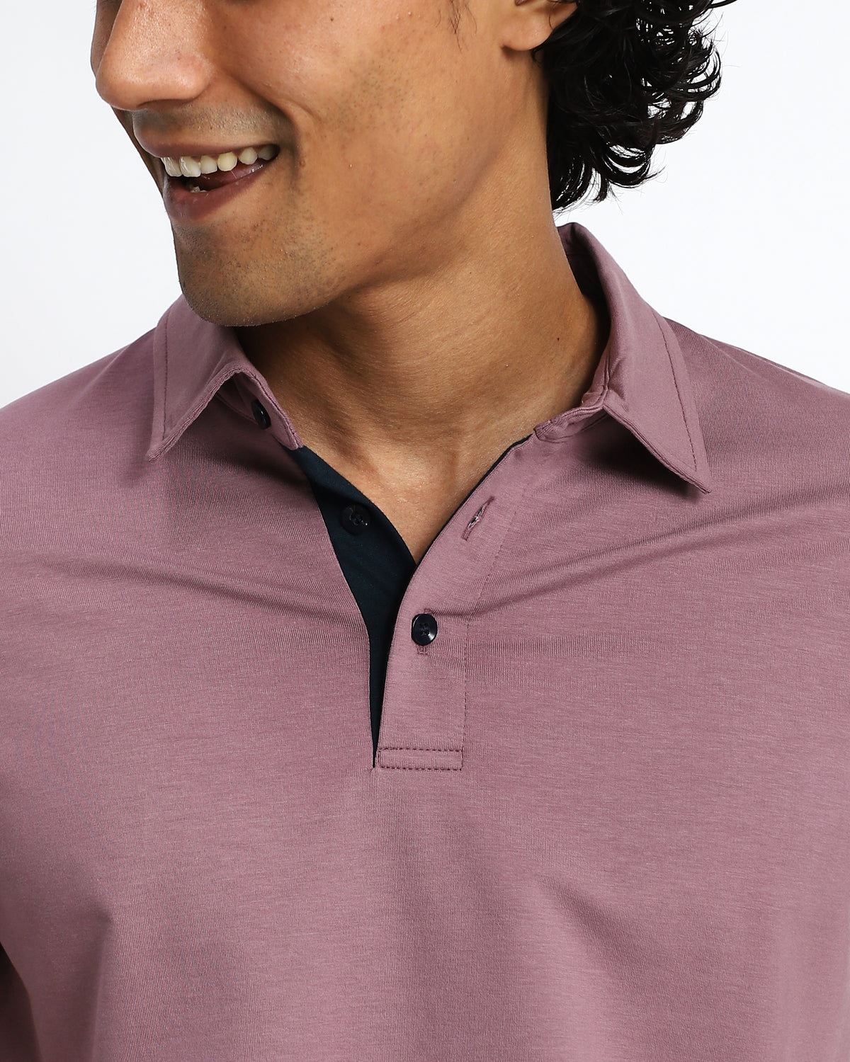 EverSharp Polo - No Ironing Needed - Mauve Shirt-Collar