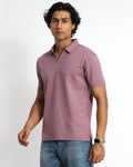 EverSharp Polo - No Ironing Needed - Mauve V-Neck Collar